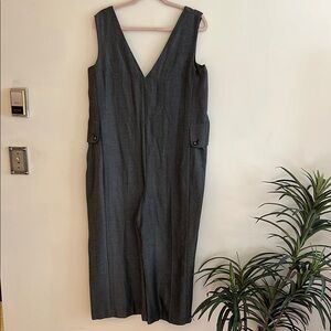 ANTHROPOLOGIE Sleeveless V-Neck Jumpsuit